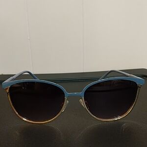 Stylish Blue and Brown Sunglasses